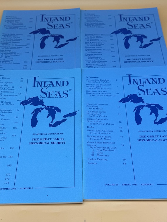 Inland Seas Quarterly Journal of The Great Lakes Historical Society 4 vol set of PB for each year offered Spring Summer Fall  Winter