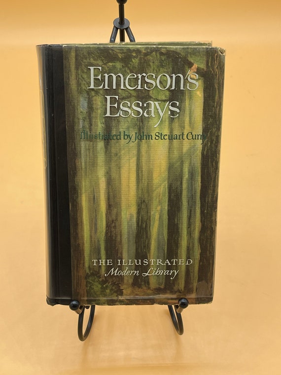 Rare Books Emerson's Essays Illustrated Modern Library 1944 Collectible Books for Readers Gift American philosophers and poets Poetry Gifts