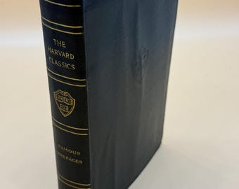 May include: A blue hardcover book with gold lettering. The title is "The Harvard Classics" and the subtitle is "Famous Prefaces". The book is part of a series and has a number "29" on the spine.