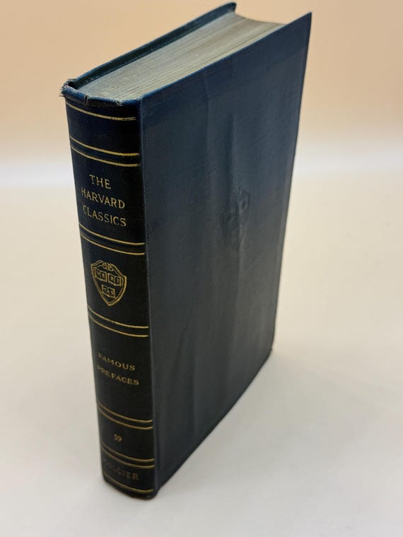 Prefaces & Prologues to Famous Books 1910 Collier Publishing The Harvard Classics Fabrikoid Edition Classic Literary Introductions Rare Book