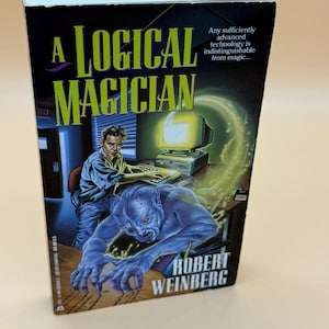 A Logical Magician by Robert Weinberg SIGNED and Inscribed 1994 ACE Books Edition MMPB Science fiction vintage sci fi book gifts rare books