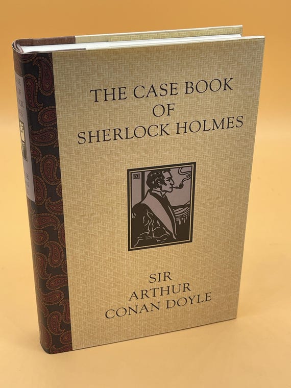The Case Book of Sherlock Holmes by Sir Arthur Conan Doyle 1994 BOMC illustrated edition Detective Crime Fiction mystery book gifts