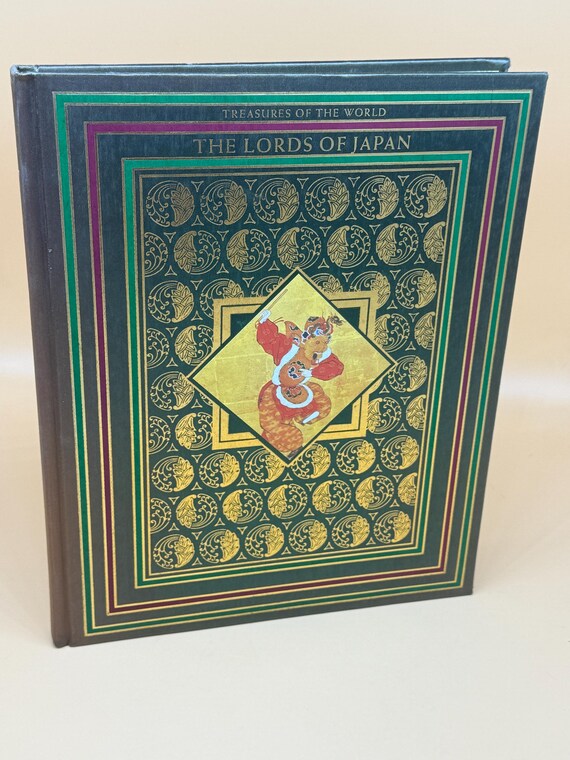 The Lords of Japan Treasures of the World Series 1982 Stonehenge Publishing fine binding in silk and gold gilt Japanese history books