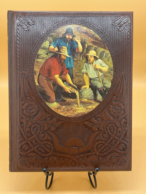 The Forty-Niners Old West Series Time Life 1974 in fancy imitation leather binding w embossed front giving hand-tooled Western look