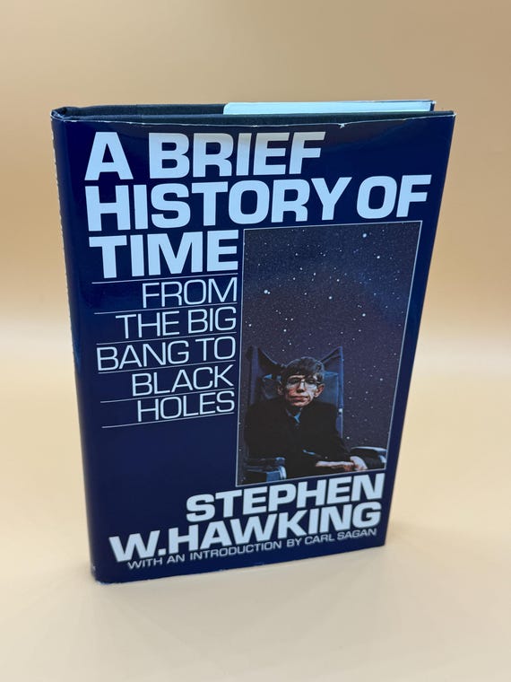 A Brief History of Time From the Big Bang to Black Holes by Stephen Hawking Intro by Carl Sagan Science Astrophysics books