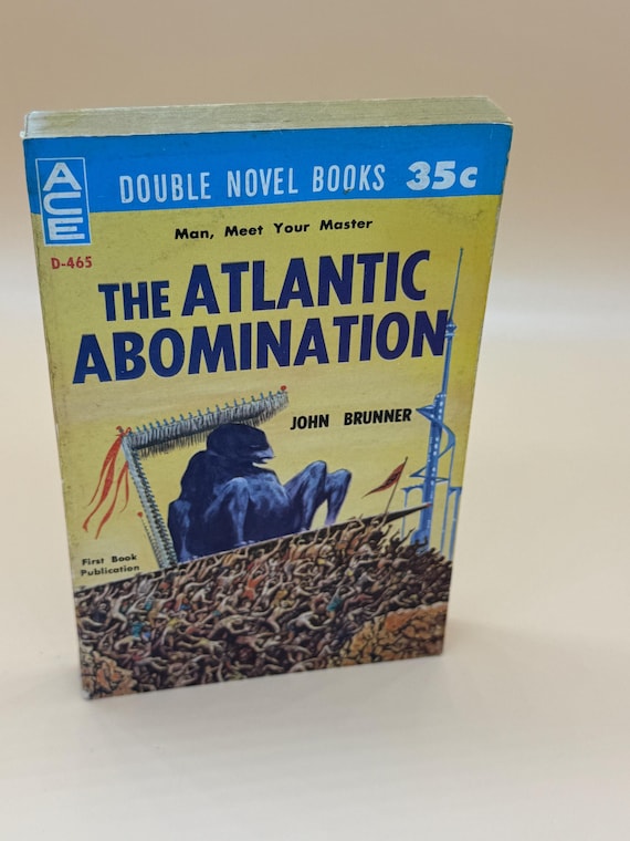 The Martian Missile by David Grinnell & The Atlantic Abomination by John Brunner 1960 ACE Doubles paperback Science Fiction Sci Fi fantasy
