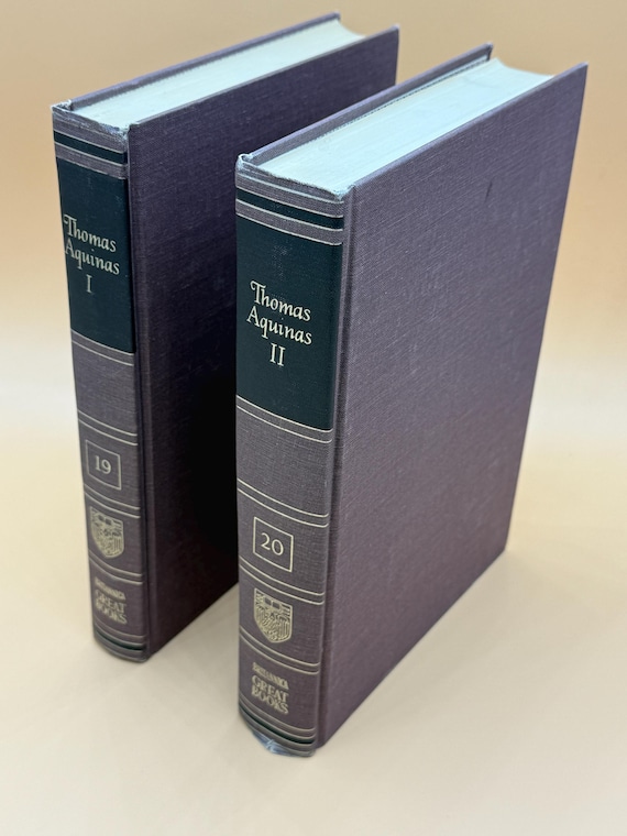 The Summa Theologica of Saint Thomas Aquinas Two Vol set 1852 Britannica Great Book Series Religious history books Religious Philosophy book