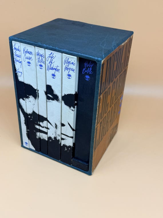 Lincoln's Log Cabin Library 1965 Wold Publishing 6 volume set w slipcase Rare Literature history books