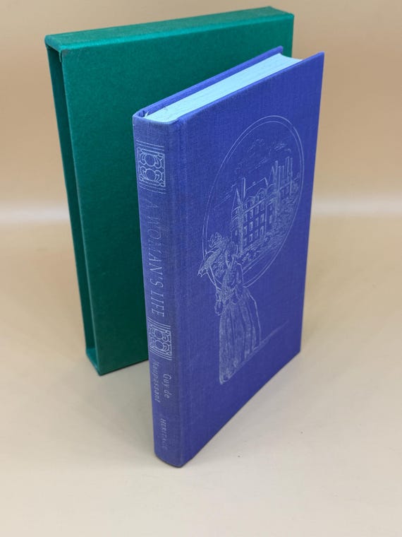 A Woman's Life by Guy de Maupassant 1993 Heritage Press Illustrated w Intro Classic Literature French Literature gift book Modern Literature