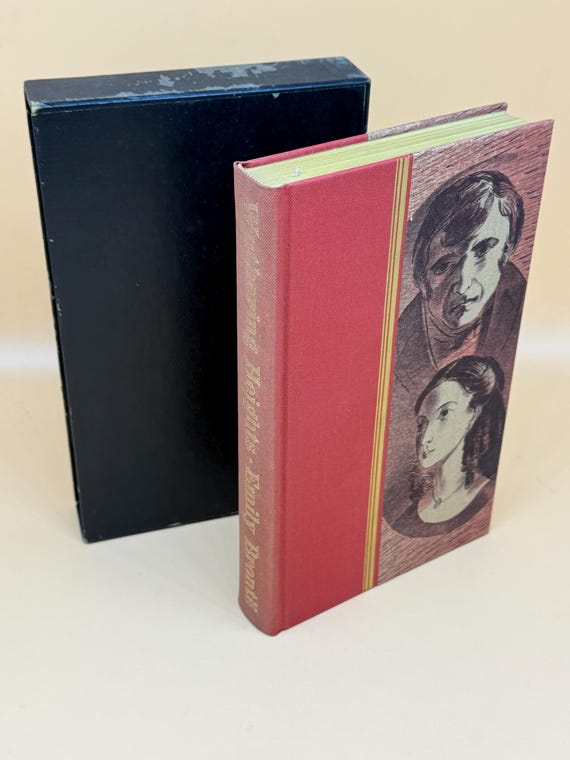 Wuthering Heights by Emily Brontë 1974 Heritage Press HC with slipcase Classic Literature English Novels Gothic Romance Novels Vintage Books