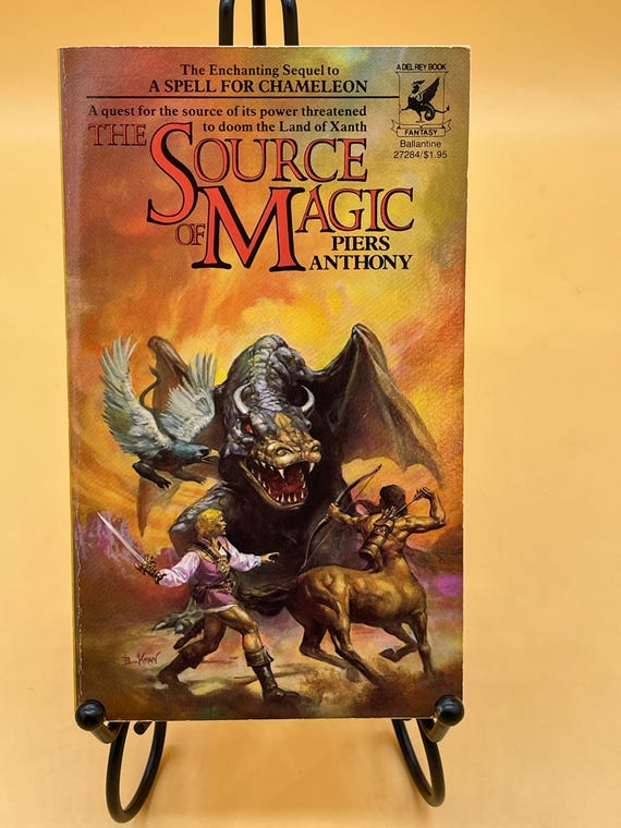 The Source of Magic by Piers Anthony First Ballantine Books MM PB 1979 Fantasy Books Vintage Sci Fi fantasy book gifts vintage paperbacks