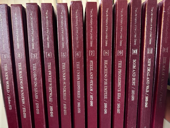 The Life History of the United States 12 Volume Set 1975 Time Life Books Handsome leather-like padded covers fine binding history books