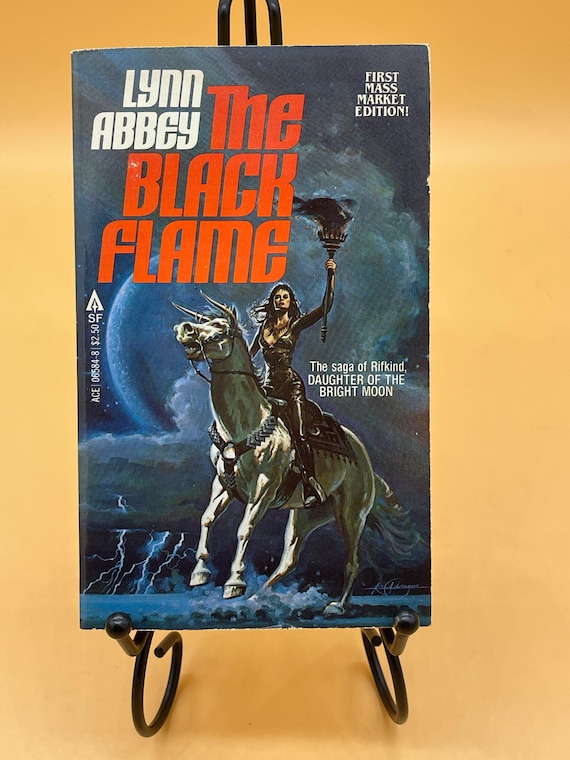 The Black Flame by Lynn Abbey a Saga of Rifkind First MM PB Jan. 1981 ACE Books vintage fiction fantasy vintage paperbacks gift books