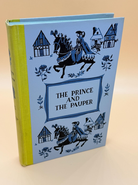 The Prince and The Pauper by Mark Twain 1954 Illustrated Junior Library series Nelson DoubleDay Publishing Children's books