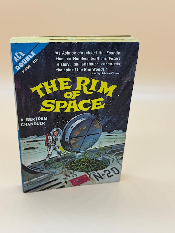 The Rim of Space by A Bertram Chandler & Secret Agent of Terra by John Brunner 1962 ACE Doubles Science Fiction novels Sci Fi gift books
