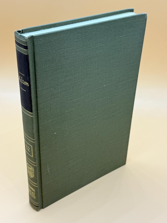 John Milton Poems English Minor Paradise Lost Samson Agonistes Areopagitica 1952 Britannica Great Books series rare Ancient Poetry books