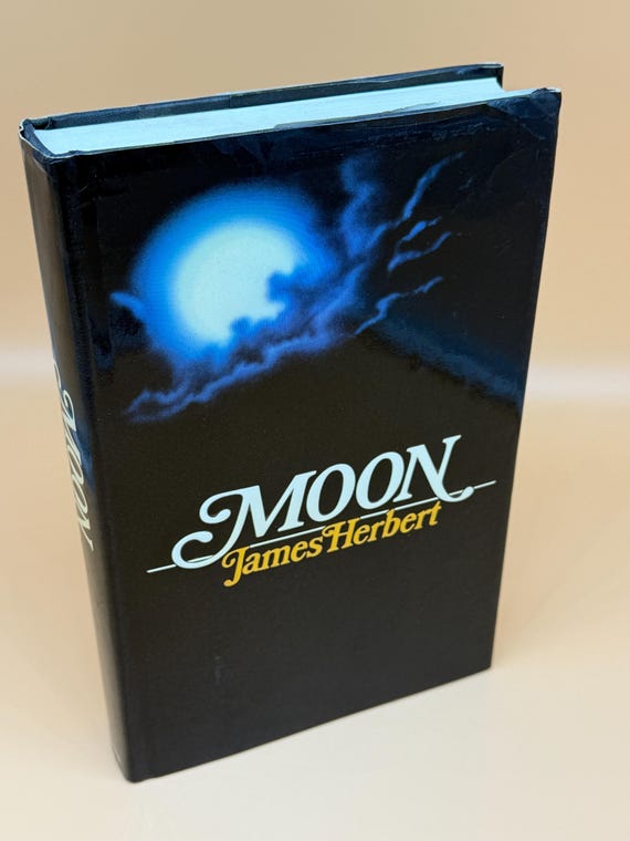 Moon by James Herbert First American Edition 1985 Horror Books  Rare Books Horror fiction novels for horror lovers gift book Collectible