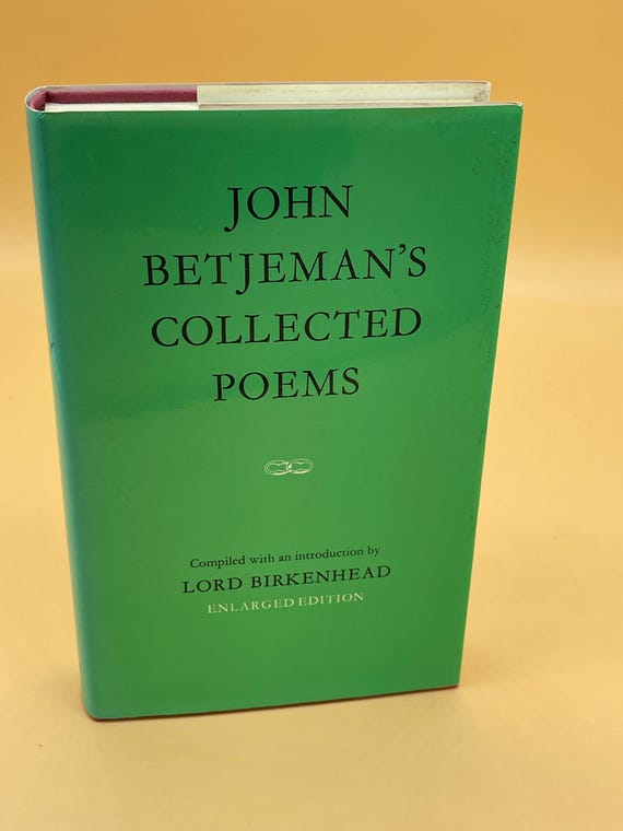 John Betjeman's Collected Poems Intro by Lord Birkenhead 1984 John Murray Publishing London Rare Poetry Book Gifts Poetry Lovers gift book