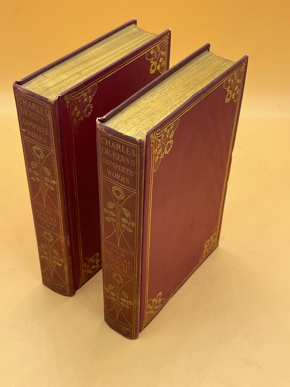 Rare Books Our Mutual Friend by Charles Dickens Two Vol Set Limited Numbered Edition 1924 George Sproul Dickens Books for Readers Gift