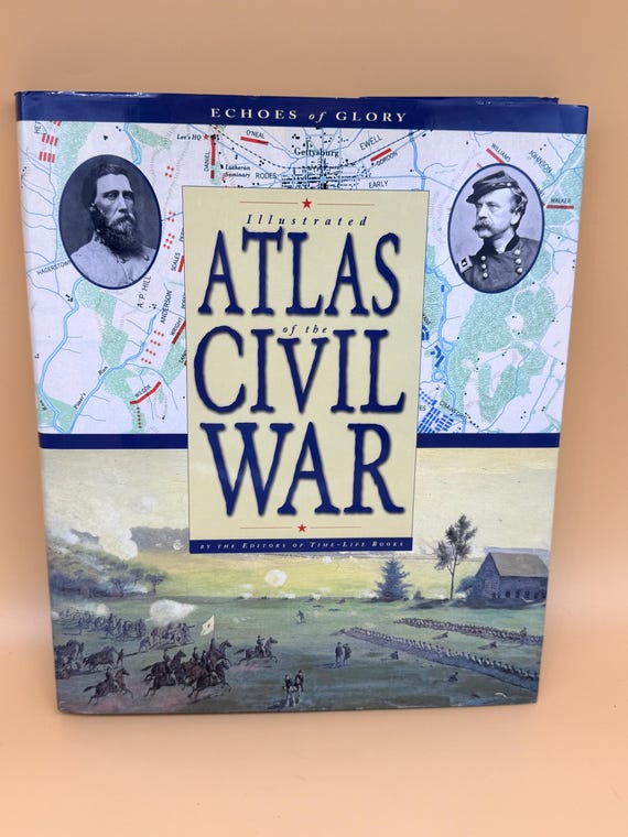 Illustrated Atlas of the Civil War 1998 Time Life Books Civil War history books coffee table book