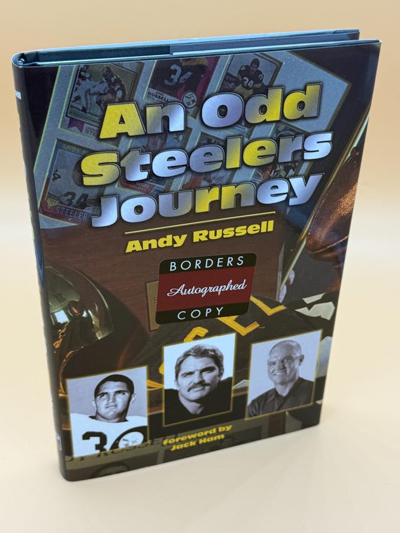 An Odd Steelers Journey Autographed by author Andy Russell Foreword Jack Ham 2002 Sports Publishing Pittsburgh Steelers rare book gifts