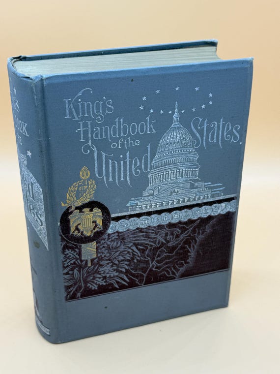 Kings Handbook of The United States by Moses King 1896 Matthews Northrup Publishing Rare History Books Travel History