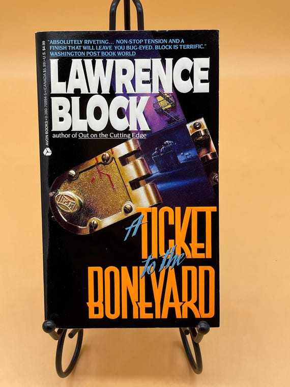 A Ticket to the Boneyard a Matthew Scudder crime mystery by Lawrence Block Avon MM PB 1991 Crime detective fiction book gifts mystery books