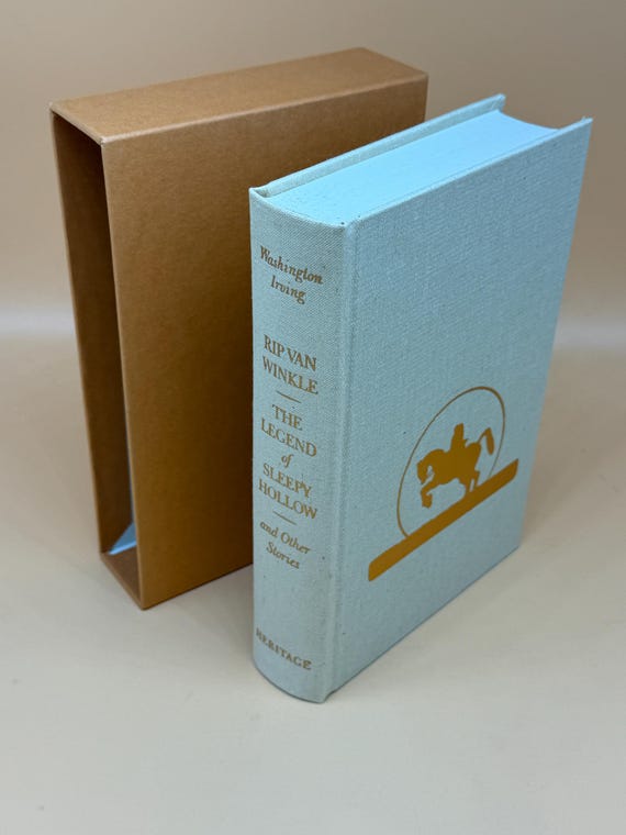 Rip Van Winkle The Legend of Sleepy Hollow and Other Stories by Washington Irving 1967 Heritage Press HC with slipcase Classic Literature