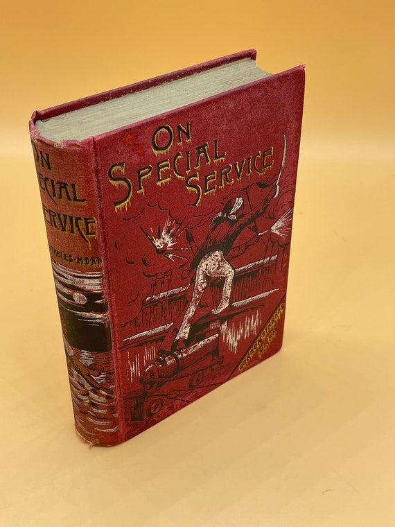 Rare Books On Special Service A Tale of Life at Sea by Gordon Stables Armstrong Publishing circa late 1800's  Decorative Binding Used Books