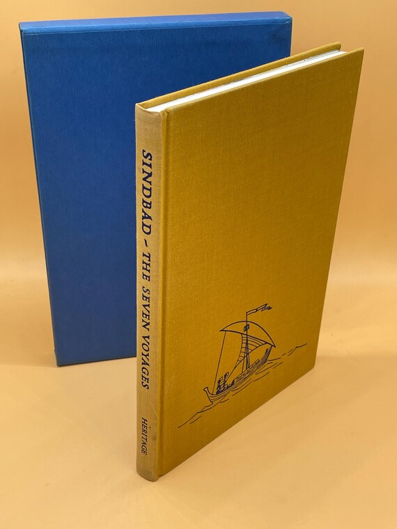 The Seven Voyages of Sinbad The Sailor 1977 Heritage Press w slipcase Classic Literature Book Gifts Adventure Stories Arabian Literature