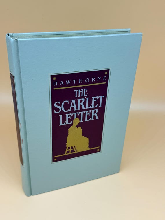 The Scarlet Letter by Nathaniel Hawthorne circa 1970's Grolier Enterprises Classic literature book gifts