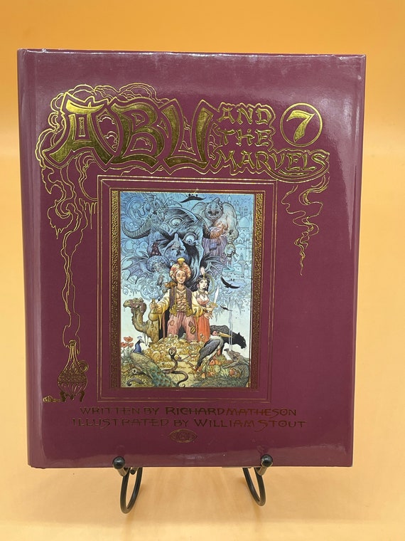 Rare Books Illustrator Inscribed  Abu and the 7 Marvels by Richard Matheson Illustrator William Stout  Book Gifts Juvenile Fiction Fantasy