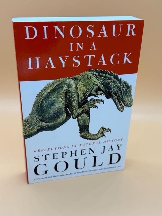 Dinosaur in a Haystack Reflections In Natural History by Stephen Jay Gould 1995 Crown Publishing PB Natural history books