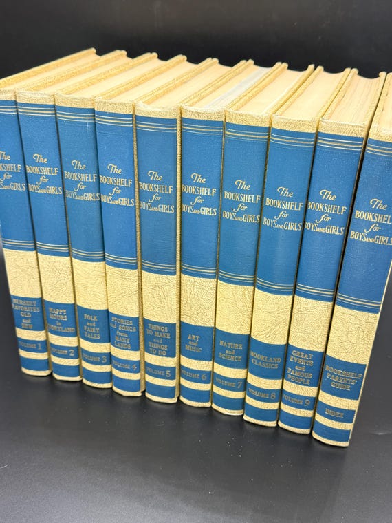 The Bookshelf for Boys and Girls 10 Vol set 1963 University Society Educational childrens books