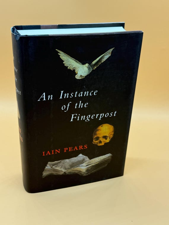 An Instance of the Fingerpost by Iain Pears 1998 Riverhead Books Historical fiction mystery books
