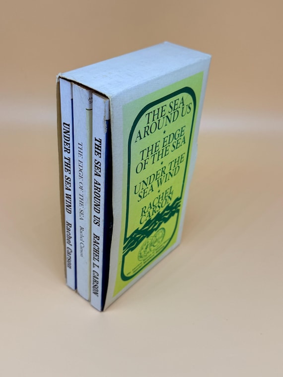 Rachel Carson set 3 paperbacks w slipcase The Sea Around Us, The Edge of the Sea, Under The Sea Wind Nature naturalists science books
