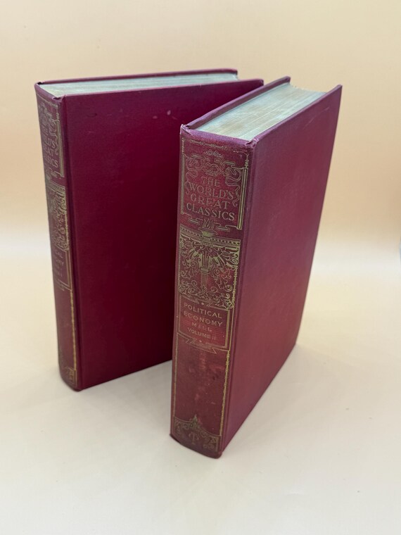 Political Economy by John Stuart Mill 2 Volume Set 1899 The Colonial Press Rare Books Sociology history