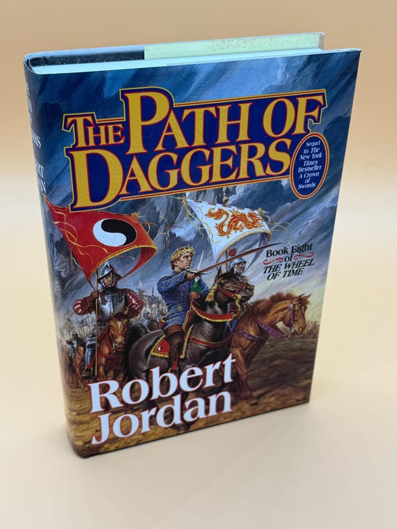 The Path of Daggers Book 8 Wheel of Time by Robert Jordan BCE 1998 TOR Fantasy book gifts fantasy fiction series sequel gifts for readers