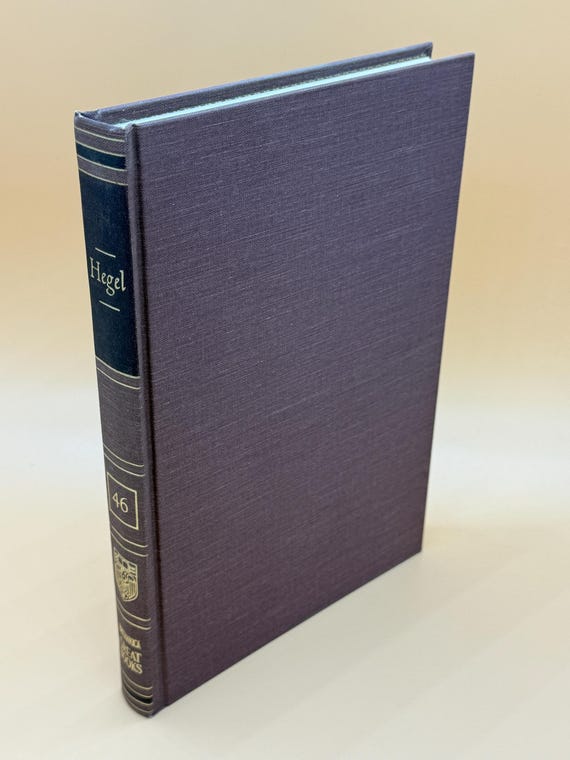 Hegel The Philosophy of Right  Philosophy of History 1952 Britannica Great Books series Philosophy books Philosophers gift books rare books