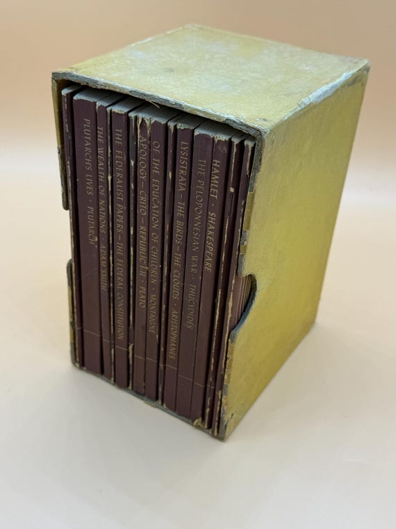 Great Books First Year Readings Set 14 paperbacks in slipcase circa 1940's Great Books Foundation Regnery Publishing Philosophy History book