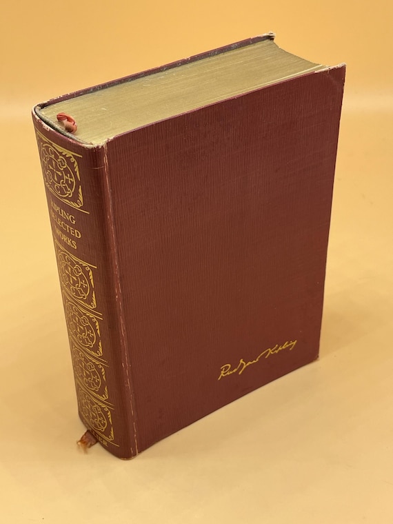 Rare Books The Works of Rudyard Kipling One Volume Edition circa 1900 Collier Publishing Classic Literature Gift Books Fiction Collection