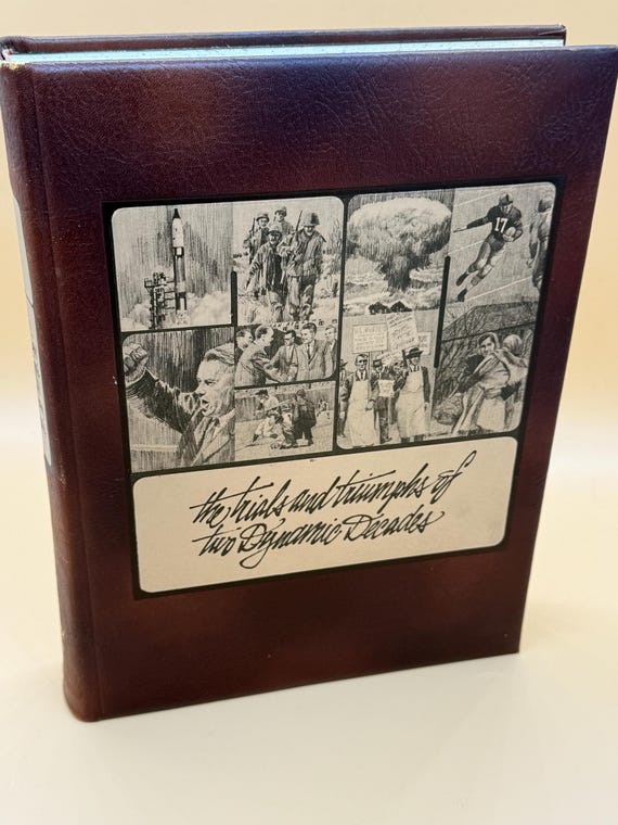 The Trials and Triumphs of Two Dynamic Decades 1968 Ferguson Publishing Leather-Bound History Books
