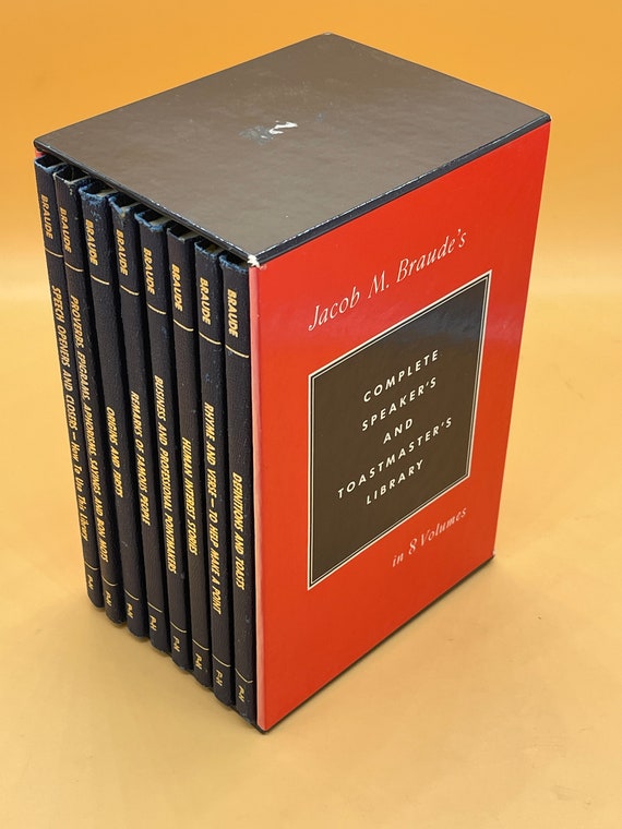 Rare Books The Complete Speaker's and Toastmaster's Library 8 volumes Public Speaking Books for Readers Gifts Reference Books Used Books