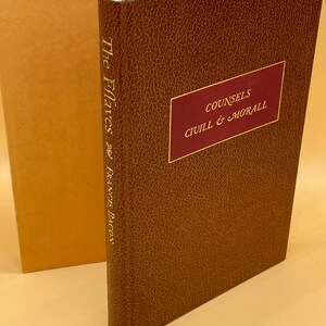 The Essays of Francis Bacon Counsels Civil and Moral 1972 Heritage Press w slipcase Philosophy book gifts English Philosophers Rare Books