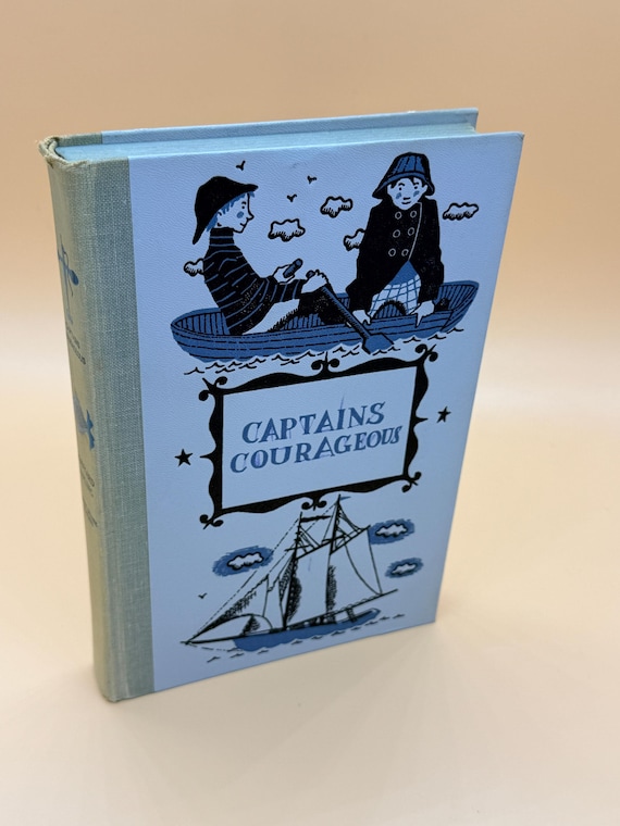 Captains Courageous by Rudyard Kipling 1957 Illustrated Junior Deluxe series 1957 Nelson DoubleDay Publishing Childrens books