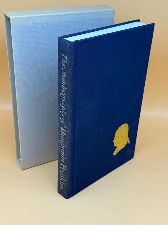 The Autobiography of Benjamin Franklin 1979 Heritage Press w slipcase History books Founding Fathers Autobiographies Collectible Gift Books