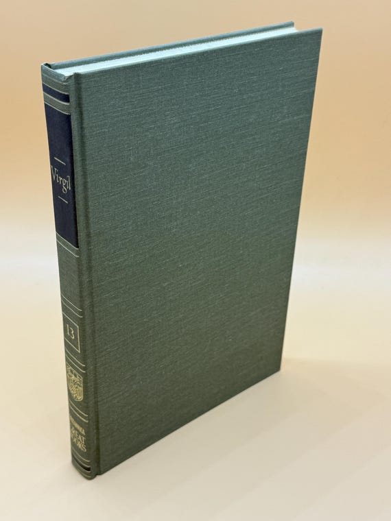 The Poems of Virgil 1952 Britannica Great Books series Vol 13 Epic Poems Poetry books Ancient Poems Roman poems Rare Book Gifts poetry gifts