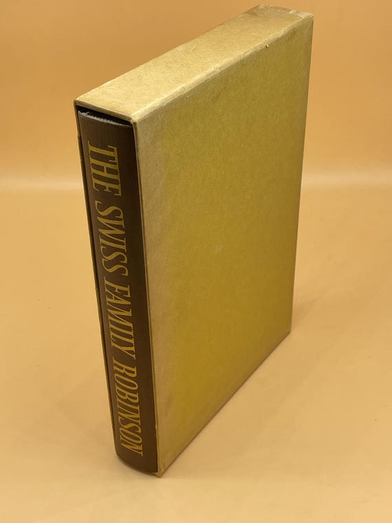 The Swiss Family Robinson 1963 Heritage Press with slipcase & Sandglass notes Adventure Stories Classic Literature Gift Books Literary Gift