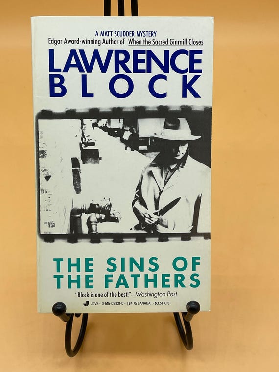 The Sins of the Father a Matt Scudder mystery novel by Lawrence Block 1982 Jove MM PB Detective Crime Fiction Novels Mystery Book Gifts