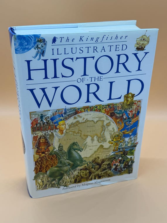 The Kingfisher Illustrated History of the World 1993 First American Edition history books Educational STEM book gifts